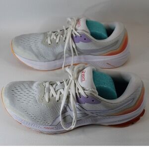 ASICS GT-1000 Women's Running Shoes‎ White Purple Orange Size 11 No Insoles